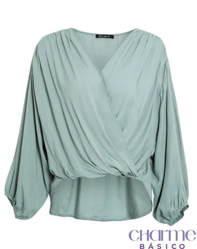 Blusa Puff Mangas Bufantes Blusa