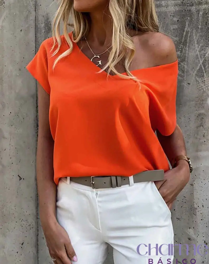 Blusa Summer Casual Laranja / Pp