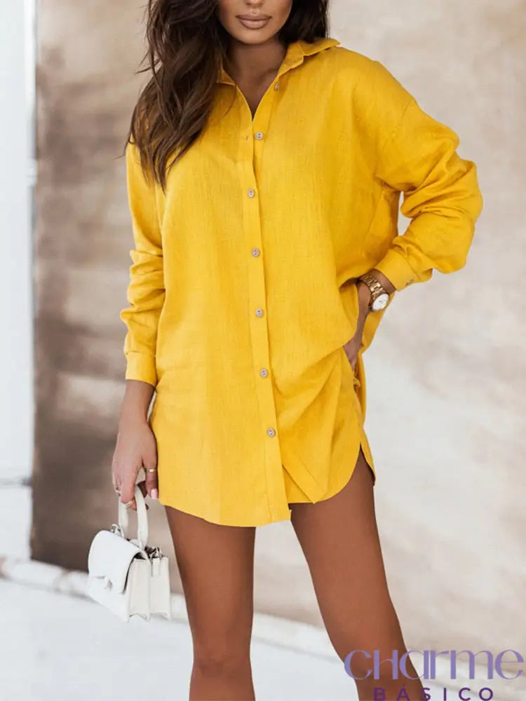 Conjunto Bia Amarelo / P Rp -