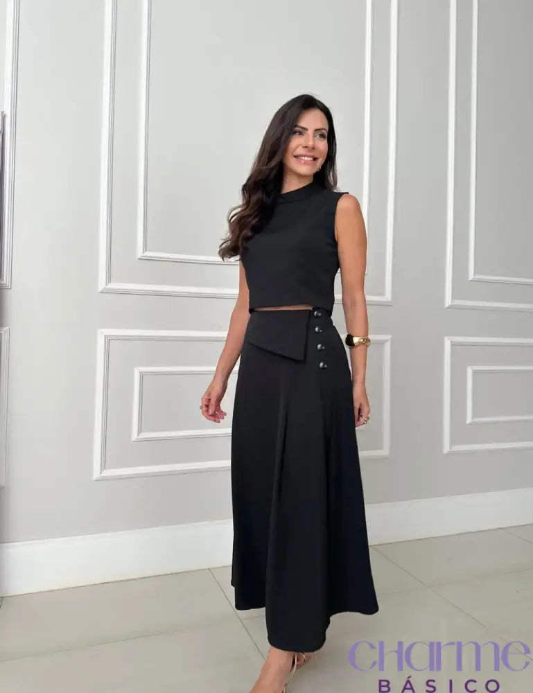 Conjunto Bianca – Elegância E Estilo Em Cada Detalhe Preto / P