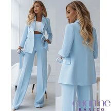 Conjunto Feminino 2 Peças Blazer Com Calça Azul / P Grupo 7