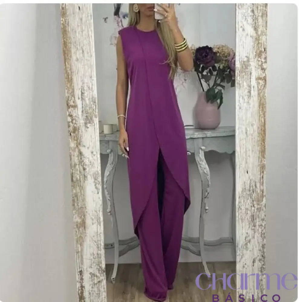 Conjunto Feminino Ana Luiza Tendencia Roxo / P