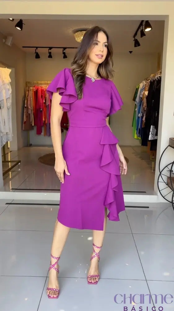 Vestido Amethyst – A Delicadeza Da Elegância! P