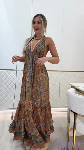 Vestido Boho Charm – Estilo Despojado Com Toque De Sofisticação!