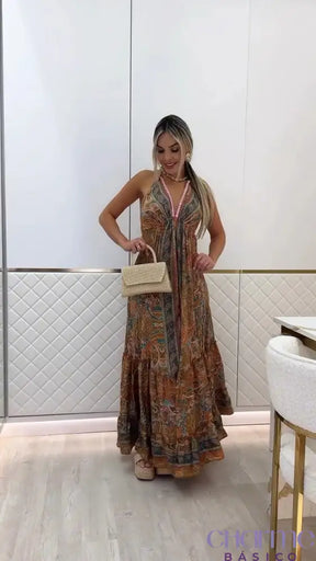 Vestido Boho Charm – Estilo Despojado Com Toque De Sofisticação!