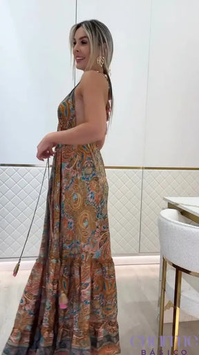 Vestido Boho Charm – Estilo Despojado Com Toque De Sofisticação!