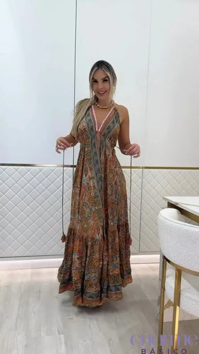 Vestido Boho Charm – Estilo Despojado Com Toque De Sofisticação!