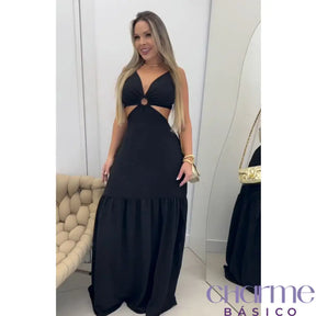 Vestido Carolina – Charme E Elegância Em Cada Detalhe Preto / P