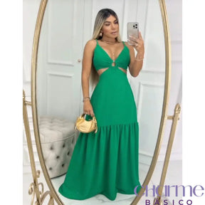 Vestido Carolina – Charme E Elegância Em Cada Detalhe Verde / P