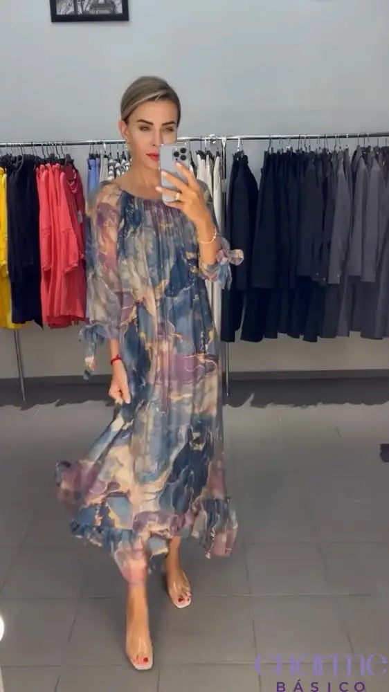 Vestido Celeste - Um Toque De Poesia No Seu Guarda-Roupa Azul / P