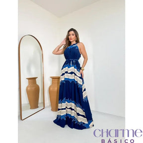 Vestido Gabriela – Estilo Atemporal E Elegância Azul / P