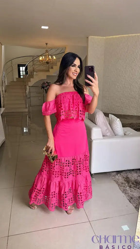 Vestido Jade – Elegância Que Encanta Rosa / P