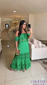 Vestido Jade – Elegância Que Encanta Verde / P