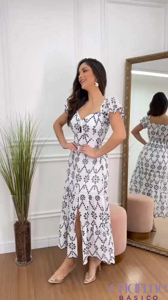 Vestido Laura Em Linho Italiano – Elegância E Charme Cada Detalhe