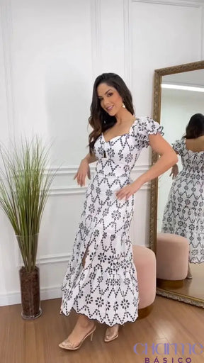 Vestido Laura Em Linho Italiano – Elegância E Charme Cada Detalhe P