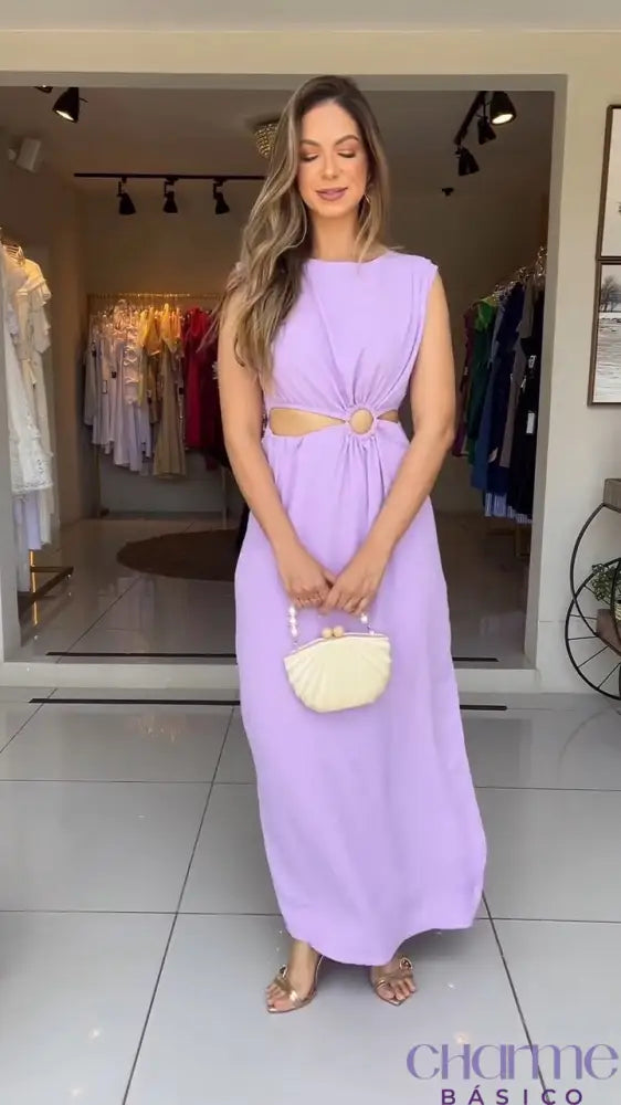 Vestido Lavanda Grace - Elegância E Leveza Em Cada Detalhe