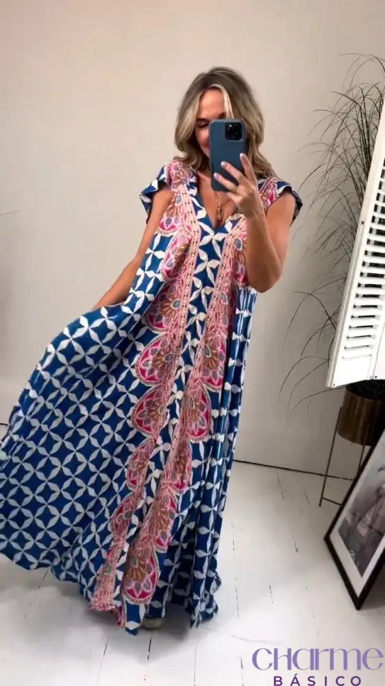 Vestido Lilian: O Ícone Do Verão Que Está De Volta! Azul / P Dresses