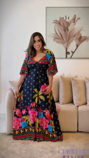 Vestido Lívia – Sofisticação E Leveza Para Todas As Ocasiões Estampa 4 / P