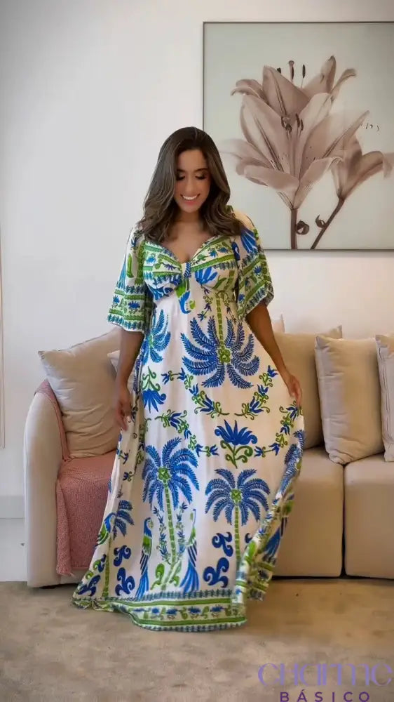 Vestido Lívia – Sofisticação E Leveza Para Todas As Ocasiões Estampa 5 / P