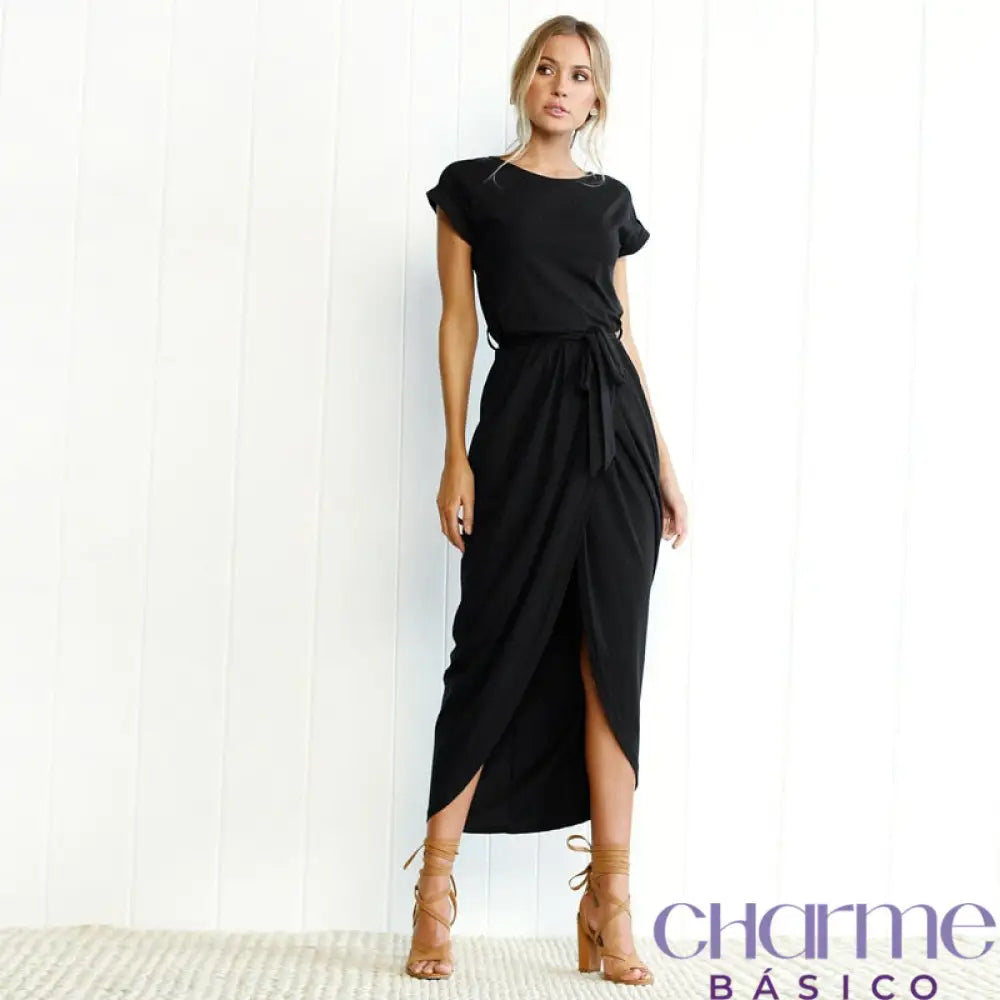 Vestido Loraidy Charme Básico ( Últimas Unidades Com Desconto ) Preto / P