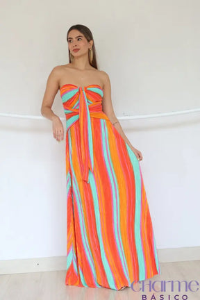 🌟 Vestido Marina: Cores Vibrantes E Elegância Para Qualquer Ocasião!