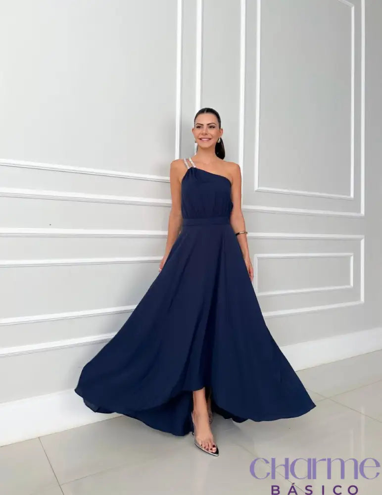 Vestido Mônaco - Elegância Que Encanta Azul / P