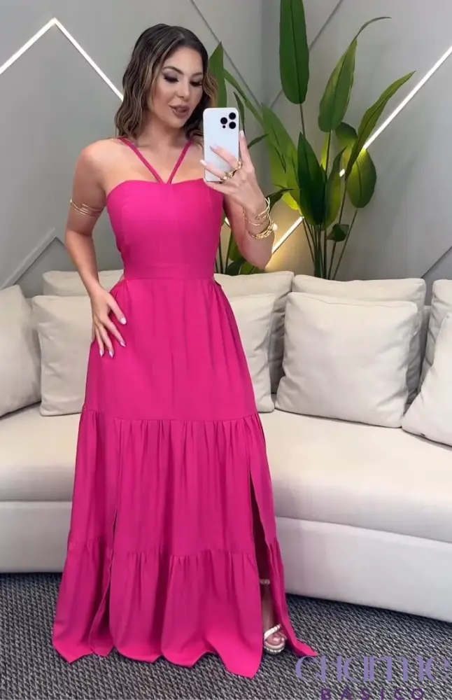 Vestido Pink Blossom – Feminilidade E Elegância Em Uma Só Peça!