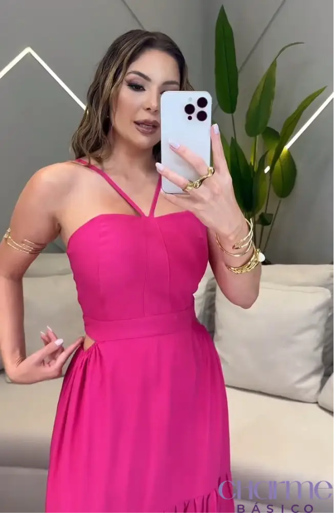 Vestido Pink Blossom – Feminilidade E Elegância Em Uma Só Peça!